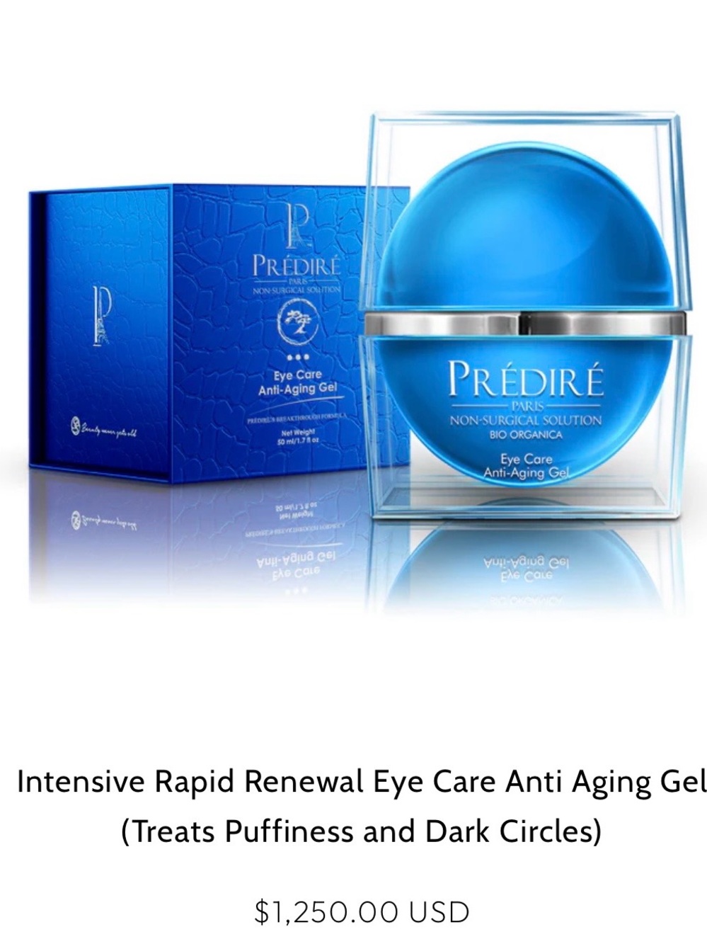 Prédiré Paris Eye Care Intensive Rescue Gel NIB